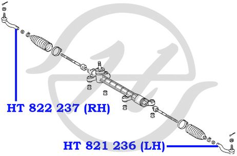фото Hanse HT821236 Наконечник поперечной рулевой тяги | лев | Hanse HT821236 Наконечник поперечной рулевой тяги | лев |