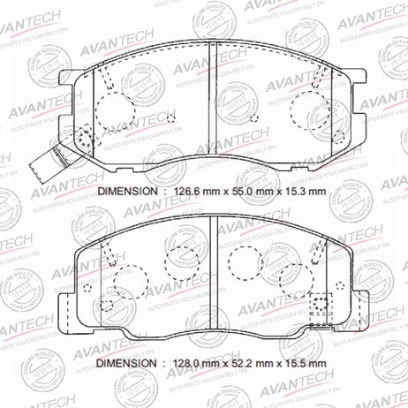 фото AVANTECH AV999 Колодки тормозные дисковые (противоскрипная пластина в компл.) AVANTECH AV999 Колодки тормозные дисковые (противоскрипная пластина в компл.)