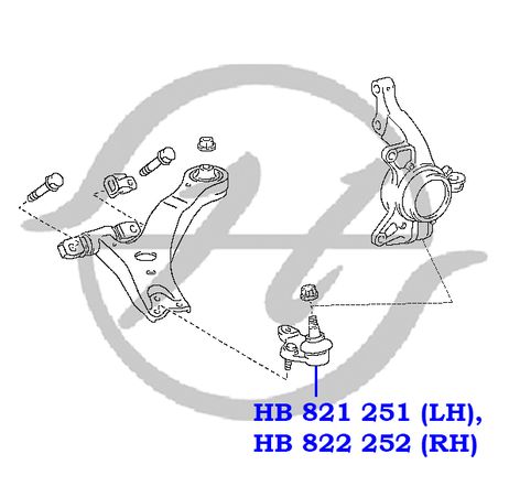 фото Hanse HB822252 Опора шаровая Hanse HB822252 Опора шаровая