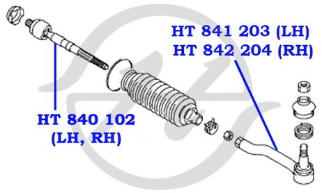 фото Hanse HT840102 Осевой шарнир, рулевая тяга Hanse HT840102 Осевой шарнир, рулевая тяга