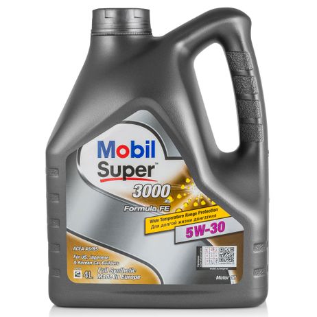 Mobil 152564 Снят, замена 151526 5w-30 Mobil super 3000 X1 Formula FE (синт. мотор. масло), sl/cf a5/b5, 4 л.
