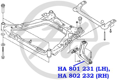 фото Hanse HA801231 Рычаг подвески | перед лев | Hanse HA801231 Рычаг подвески | перед лев |