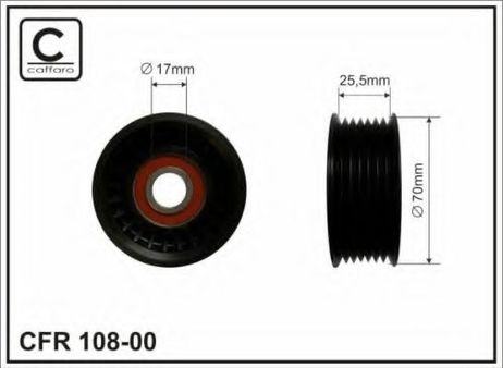 фото Caffaro 10800 Ролик натяжной приводного ремня Caffaro 10800 Ролик натяжной приводного ремня