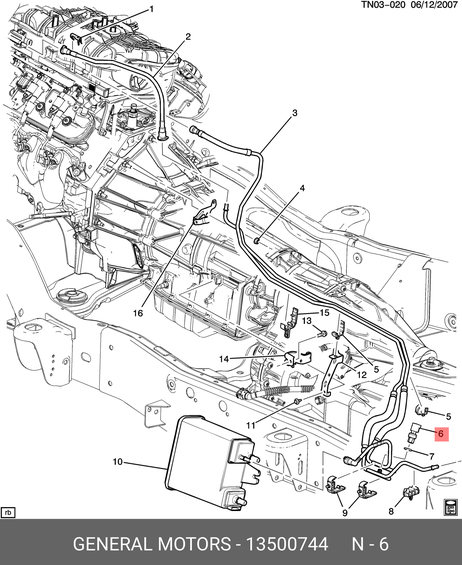 GM 13 500 744 Датчик давления топлива