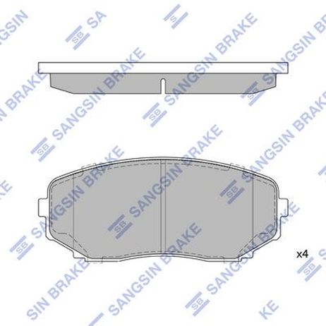 Sangsin SP1603 Колодки тормозные передние