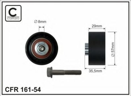 фото Caffaro 161-54 Ролик натяжной ГРМ Caffaro 161-54 Ролик натяжной ГРМ