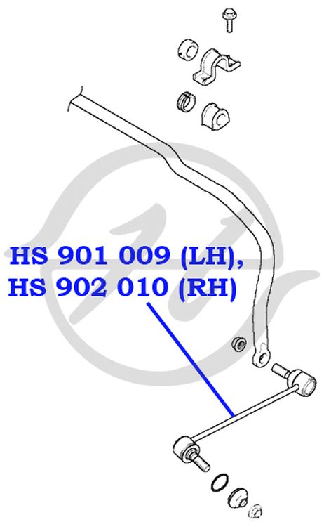 фото Hanse HS902010 Тяга стабилизатора передней подвески, правая | перед | Hanse HS902010 Тяга стабилизатора передней подвески, правая | перед |
