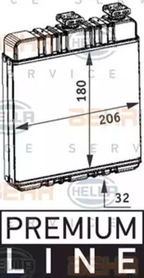 фото Behr-Hella 8FH351311141 радиатор печки Behr-Hella 8FH351311141 радиатор печки