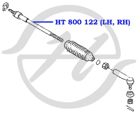 фото Hanse HT800122 Рулевая тяга | перед | Hanse HT800122 Рулевая тяга | перед |