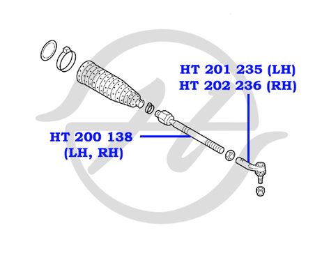 фото Hanse HT201235 Наконечник рулевой тяги | лев | Hanse HT201235 Наконечник рулевой тяги | лев |