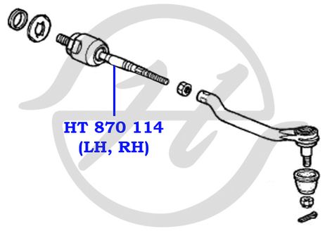 фото Hanse HT870114 Осевой шарнир, рулевая тяга Hanse HT870114 Осевой шарнир, рулевая тяга