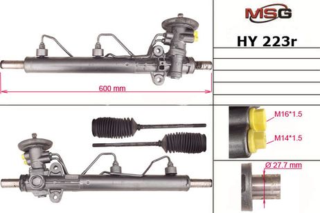 фото MSG HY223R Рейка с ГУР MSG HY223R Рейка с ГУР