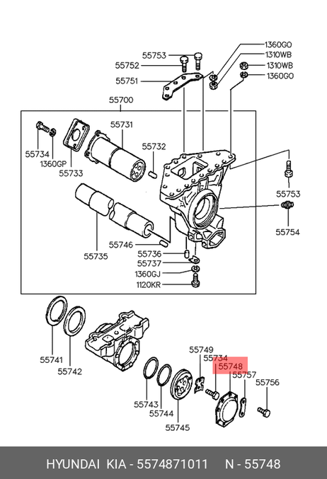 фото Hyundai/Kia 5 574 871 011 Расходомер воздуха Hyundai/Kia 5 574 871 011 Расходомер воздуха