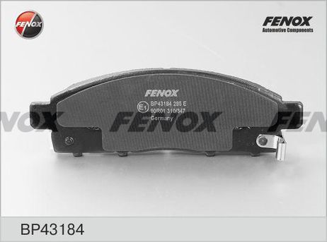 фото Fenox BP43184 Колодки тормозные дисковые | перед прав/лев | Fenox BP43184 Колодки тормозные дисковые | перед прав/лев |