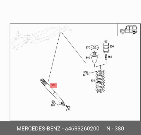 фото Mercedes A4633260200 Амортизатор Mercedes A4633260200 Амортизатор