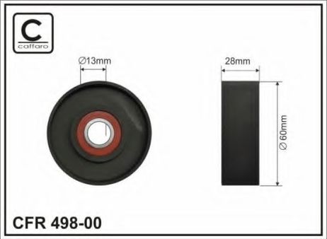 фото Caffaro 498-00 Ролик натяжителя Caffaro 498-00 Ролик натяжителя