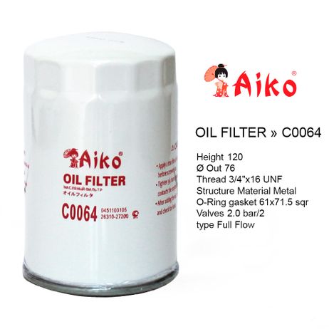 фото Aiko C0064 Фильтр масляный Aiko C0064 Фильтр масляный
