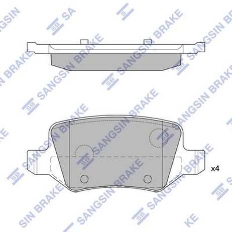 Sangsin SP1748 Колодки тормозные дисковые