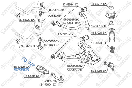 фото Stellox 55-53010-SX Тяга рул. л. KIA Sorento 02> | перед лев | Stellox 55-53010-SX Тяга рул. л. KIA Sorento 02> | перед лев |