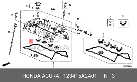 фото Honda 12341-5A2-A01 Прокладка крышки клапанов Honda 12341-5A2-A01 Прокладка крышки клапанов