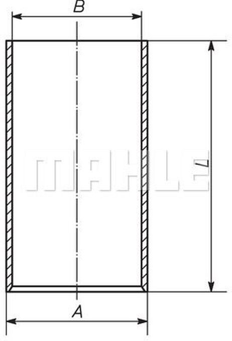 Mahle 004 WV 10 00 Гильза цилиндра без бурта