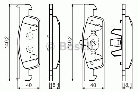 фото Bosch 0 986 494 661 Колодки тормозные дисковые | перед | Bosch 0 986 494 661 Колодки тормозные дисковые | перед |