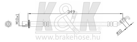 фото K&K FT0988 Шланг тормозной задн lexus: GS (jzs147) 300 93-97 K&K FT0988 Шланг тормозной задн lexus: GS (jzs147) 300 93-97