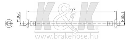 фото K&K FT1272 Шланг тормозной задн nissan: Navara (d40) 2.5 dCi, K&K FT1272 Шланг тормозной задн nissan: Navara (d40) 2.5 dCi,