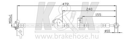 фото K&K FT0840 Шланг тормозной передн лев kia: Carnival / Grand c K&K FT0840 Шланг тормозной передн лев kia: Carnival / Grand c