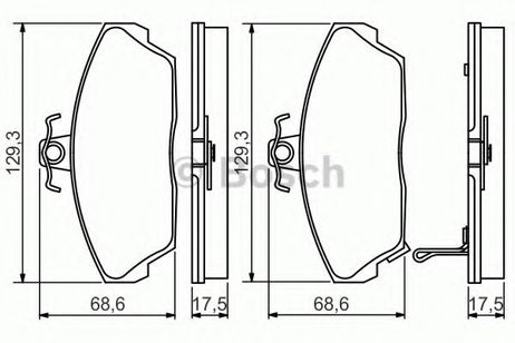 Bosch 0 986 495 233 Колодки тормозные дисковые | перед |
