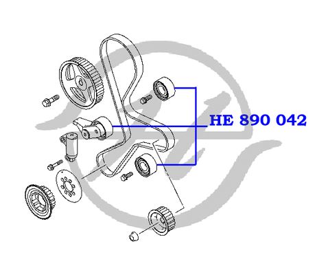 фото Hanse HE890042 Ролик направляющий ремня грм Hanse HE890042 Ролик направляющий ремня грм