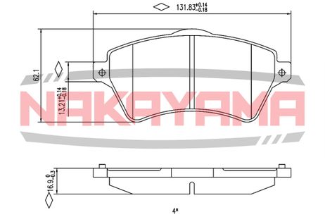 фото Nakayama HP8278NY Колодки тормозные Nakayama HP8278NY Колодки тормозные