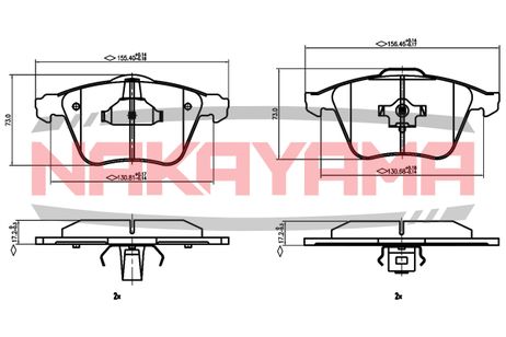 фото Nakayama HP8254NY Колодки тормозные Nakayama HP8254NY Колодки тормозные