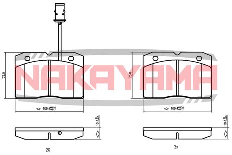 фото Nakayama HP8185NY Колодки тормозные Nakayama HP8185NY Колодки тормозные
