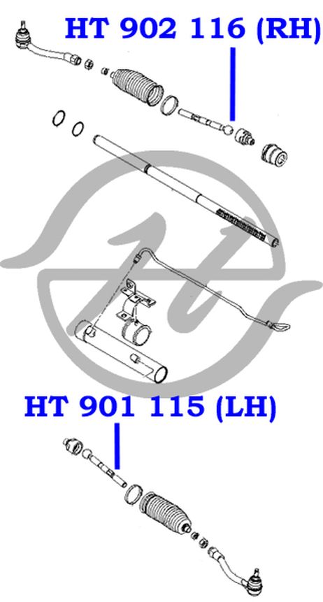 фото Hanse HT902116 Рулевая тяга, правая. RIO II (2005-2011) Hanse HT902116 Рулевая тяга, правая. RIO II (2005-2011)