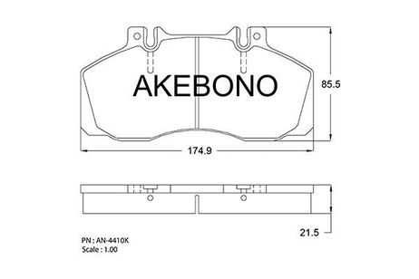 Akebono AN4410K Колодки тормозные | зад |