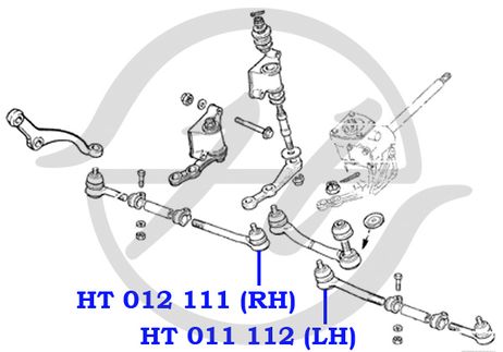 фото Hanse HT011112 Наконечник тяги рулевой длинный внутренний левый Hanse HT011112 Наконечник тяги рулевой длинный внутренний левый