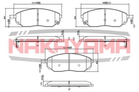 фото Nakayama HP8432NY Колодки тормозные Nakayama HP8432NY Колодки тормозные