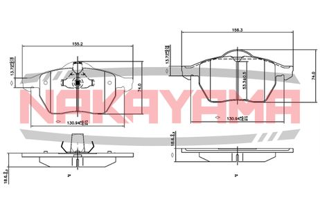 фото Nakayama HP8350NY Колодки тормозные Nakayama HP8350NY Колодки тормозные