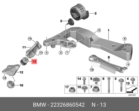 фото BMW 22326860542 Резина Крепление BMW 22326860542 Резина Крепление
