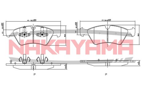 фото Nakayama HP8226NY Колодки тормозные Nakayama HP8226NY Колодки тормозные