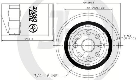 фото JD JFM0004 Фильтр масляный JD JFM0004 Фильтр масляный