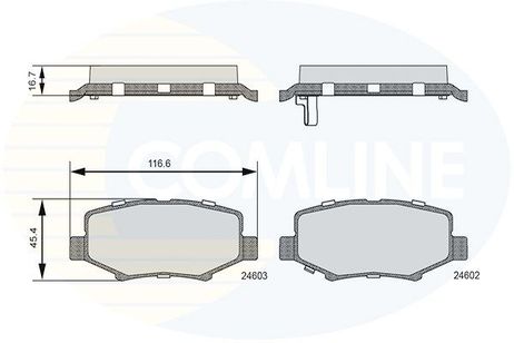 Comline CBP36091 Комплект тормозных колодок, дисковый тормоз | зад |