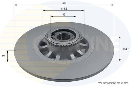 Comline ADC1164 Тормозной диск | зад |