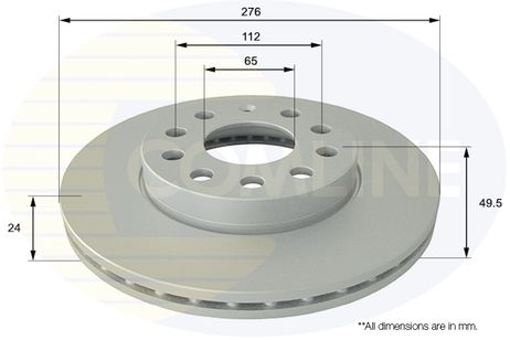 фото Comline ADC2616V Тормозной диск | перед | Comline ADC2616V Тормозной диск | перед |