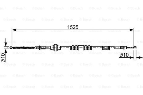 Bosch 1 987 482 534 Трос стояночного тормоза | зад прав |