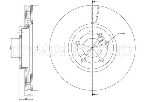 Metelli 23-1470C Тормозной диск | перед |