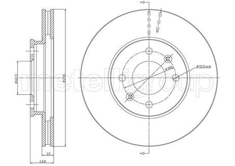 Metelli 23-1479C Тормозной диск | перед |