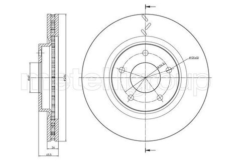 Metelli 23-1345C Тормозной диск | перед |