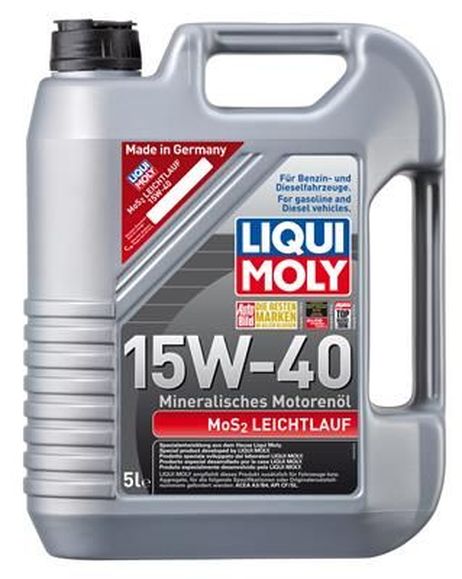 Liqui Moly 2571 15w-40 MoS2 Leichtlauf, 5л (мин.мотор.масло)